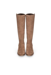 PS Poelman SAS taupe Wildleder Stiefel – Vorderansicht des Paares