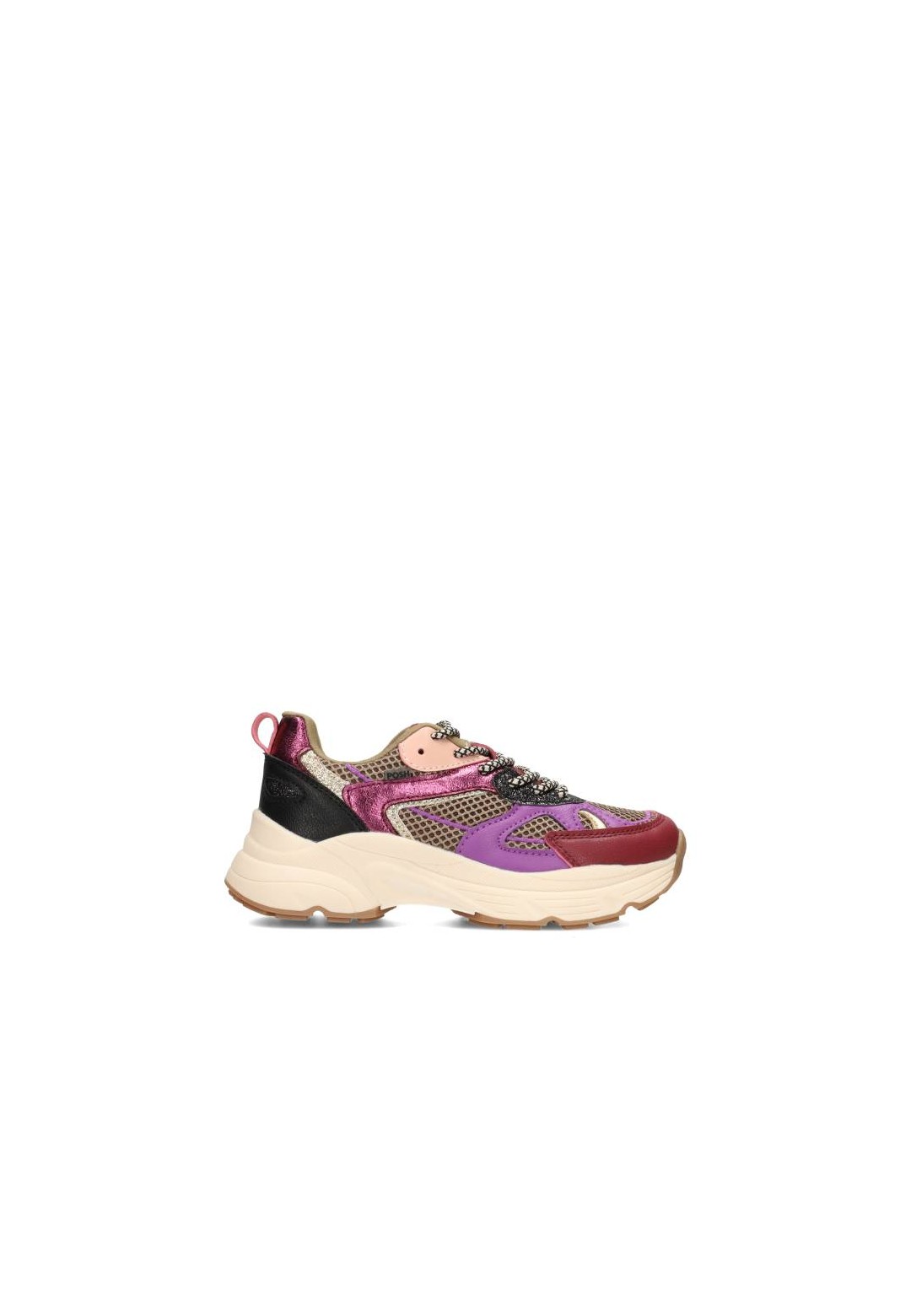 POSH by Poelman AYOKI Mädchen‑Sneaker Rosa Lila Metallic – Seitenansicht