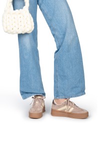 Beige Plateau-Sneaker von POSH by Poelman