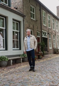 Joni heren veterschoenen zwart – elegante leren schoenen gedragen met jeans