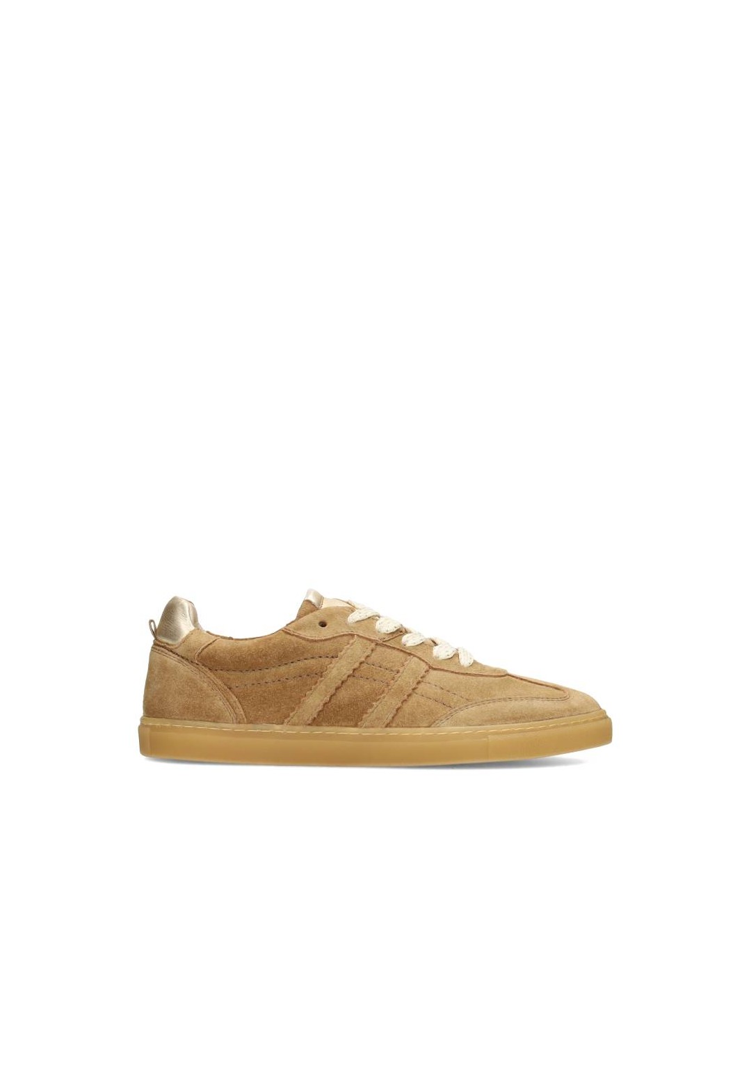 Camel suede sneaker side view – PS Poelman