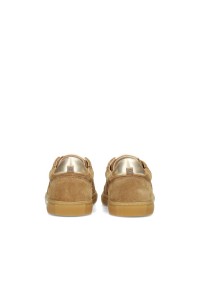 Camel suede sneakers – back view