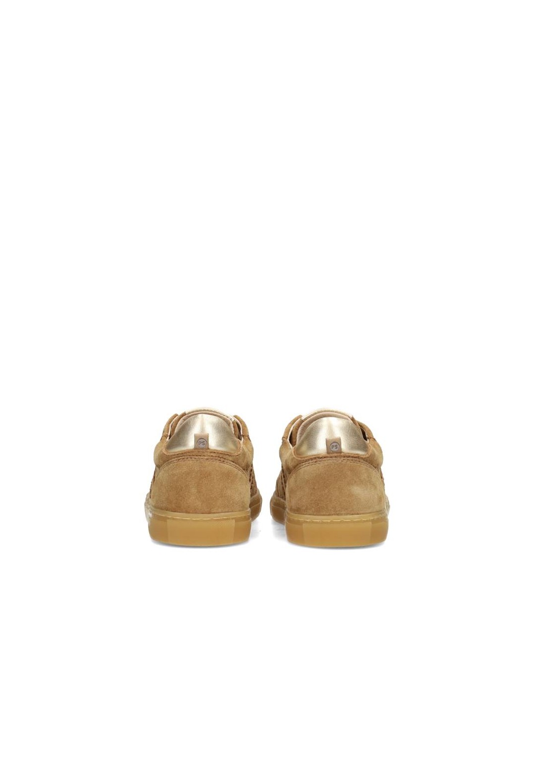 Camel suede sneakers – back view