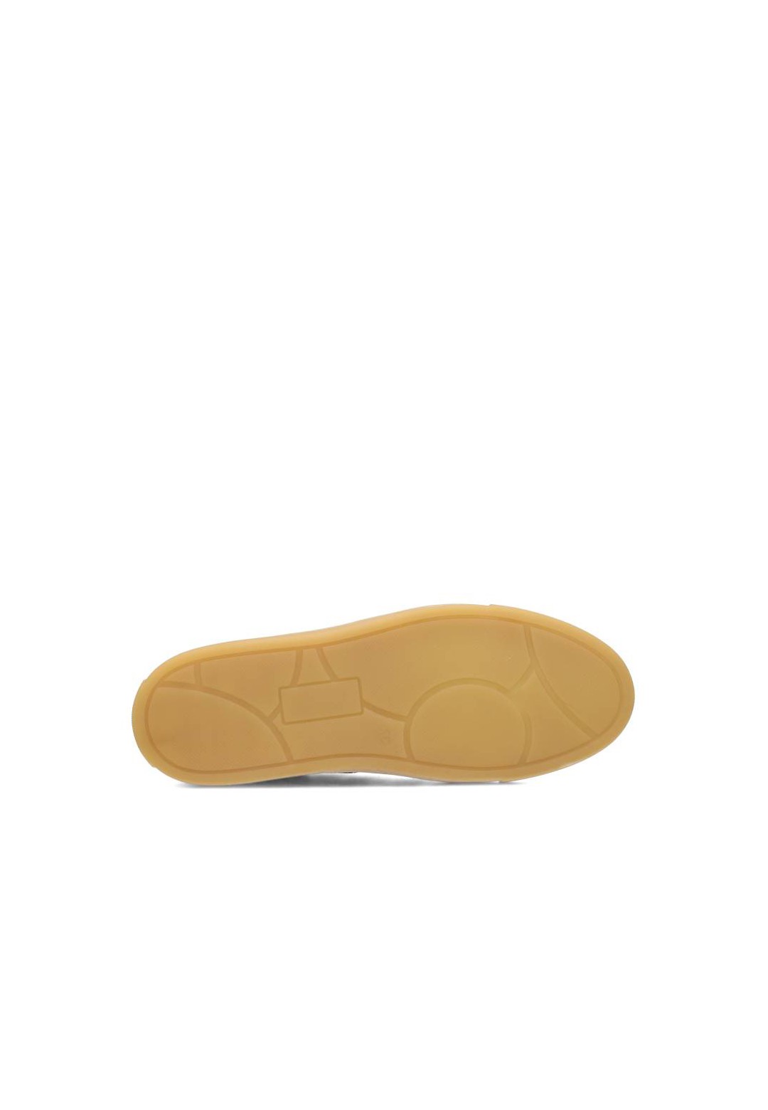 Camelfarbene Wildleder-Sneaker – Sohlenansicht