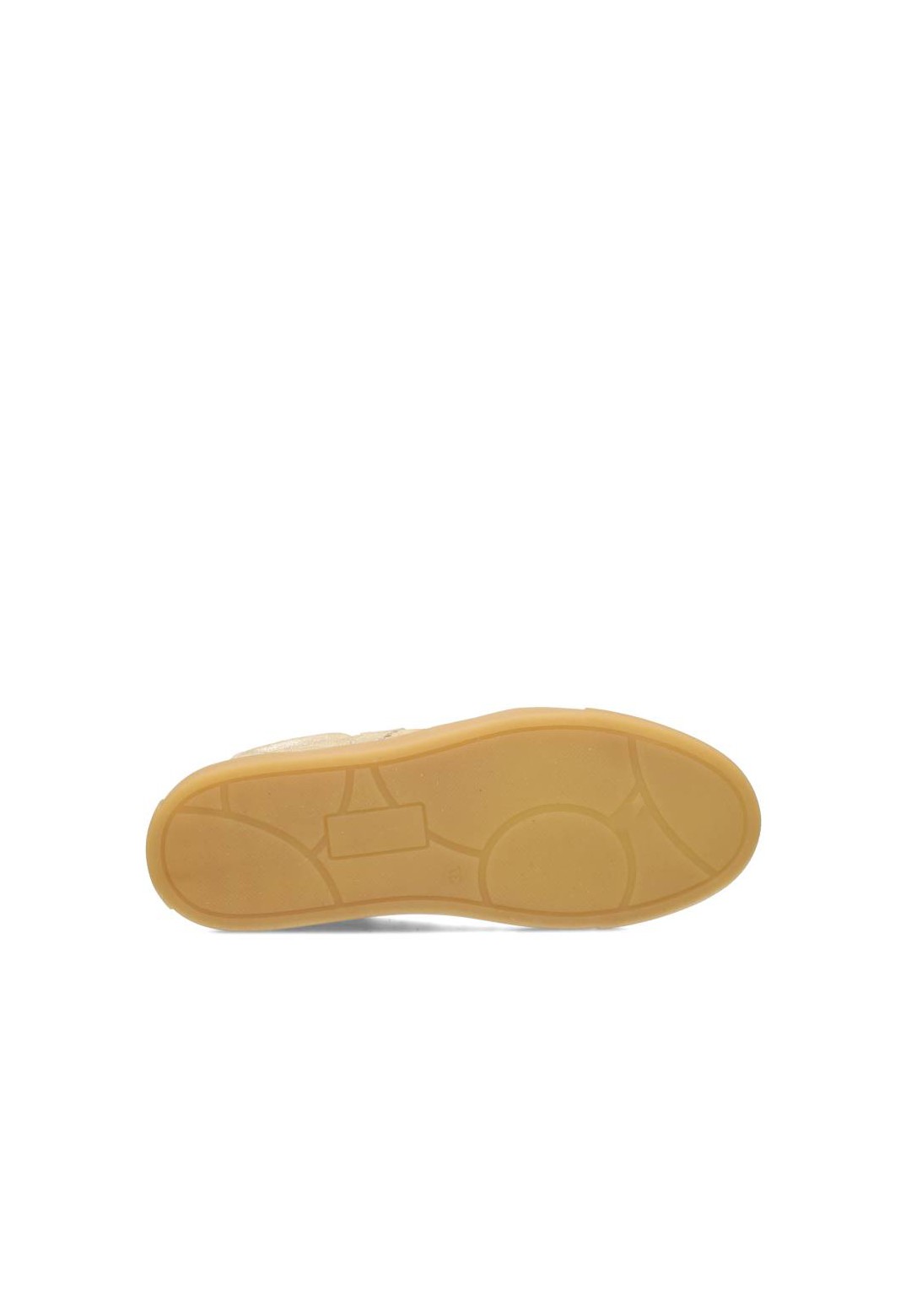 Metallic beige suède sneakers – onderzijde zool