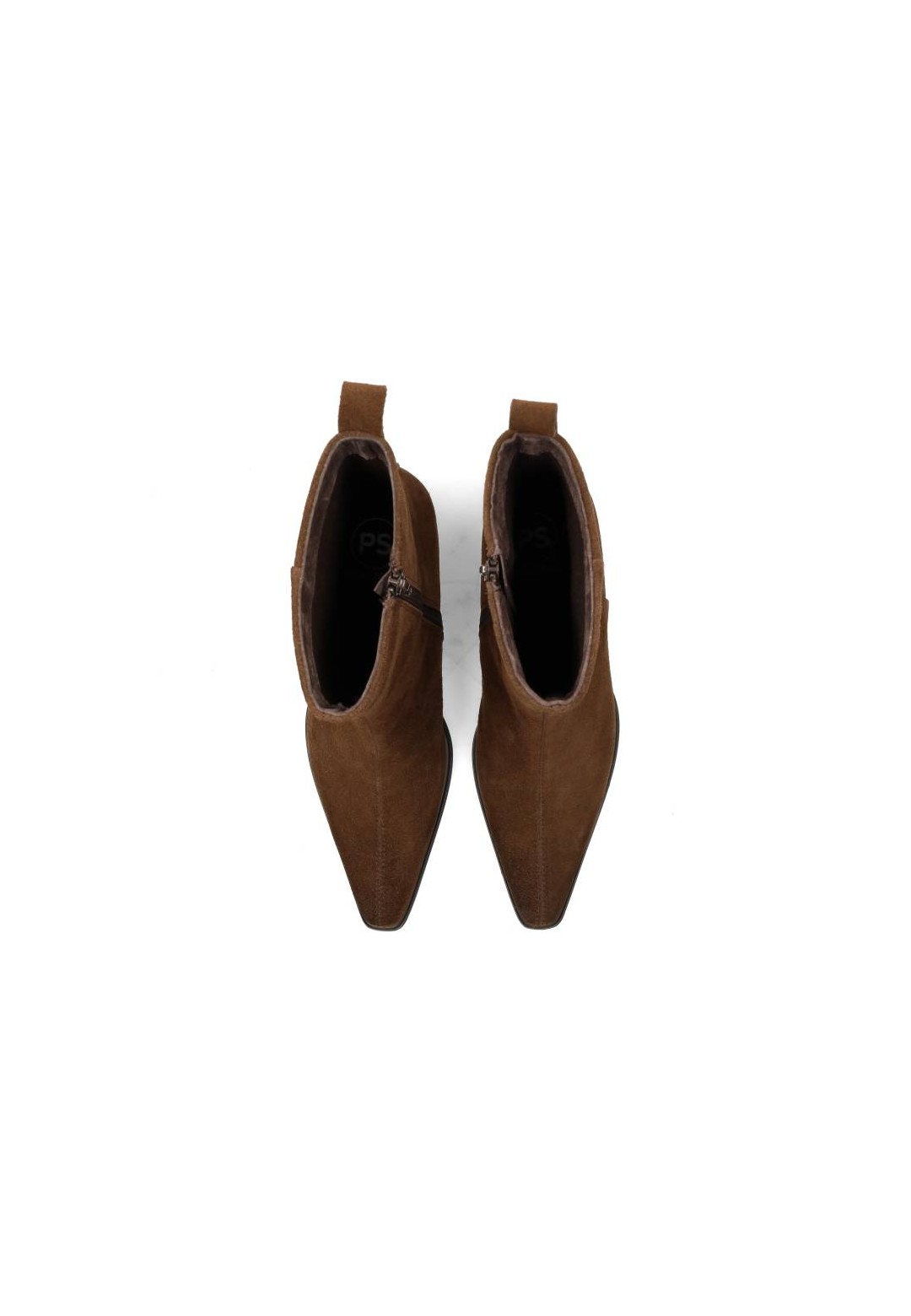 Bovenaanzicht van de Febe enkellaarzen met schachthoogte van 18 cm en wijdte van 31 cm.