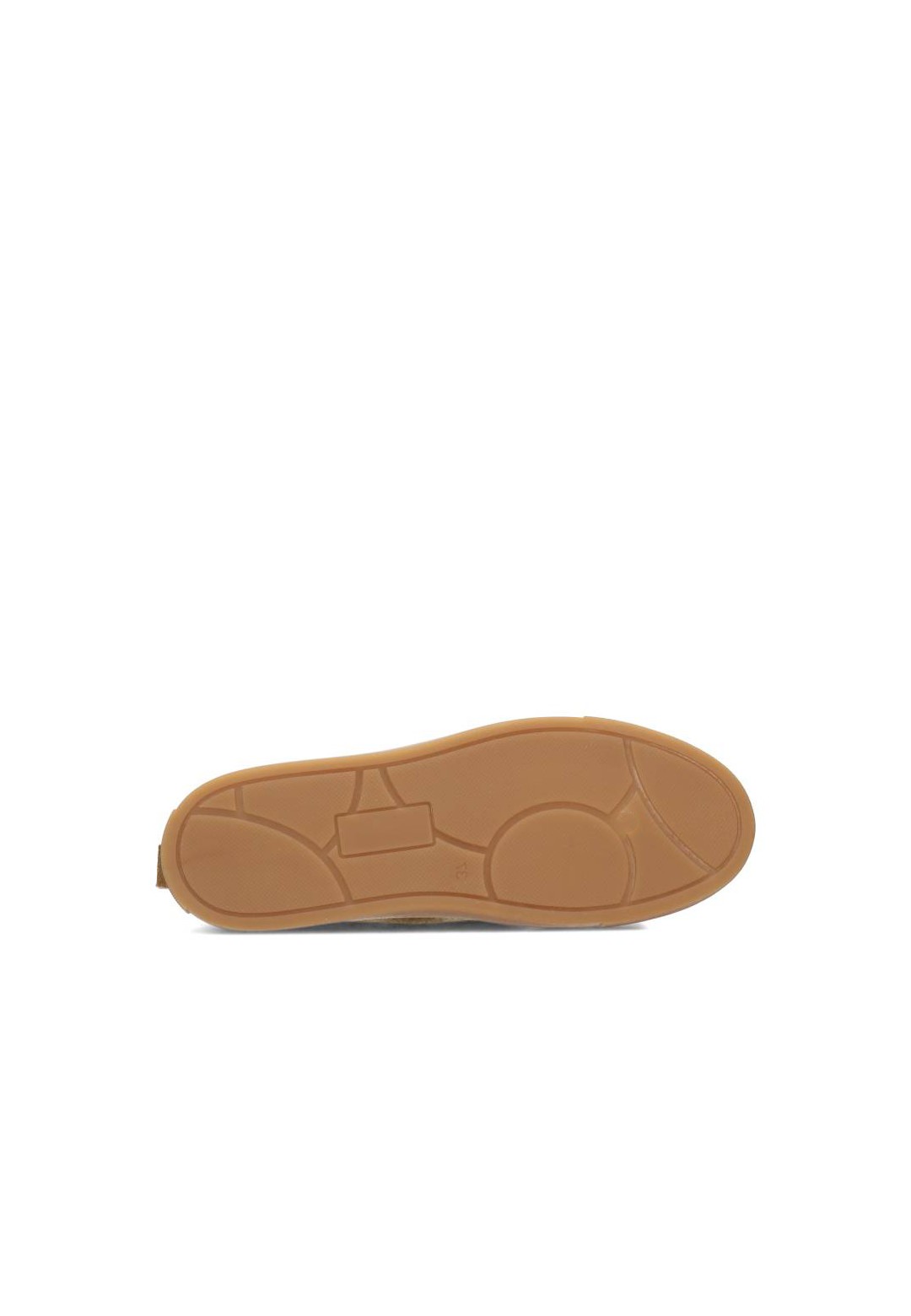 Zool van de camel loafer met profiel zichtbaar