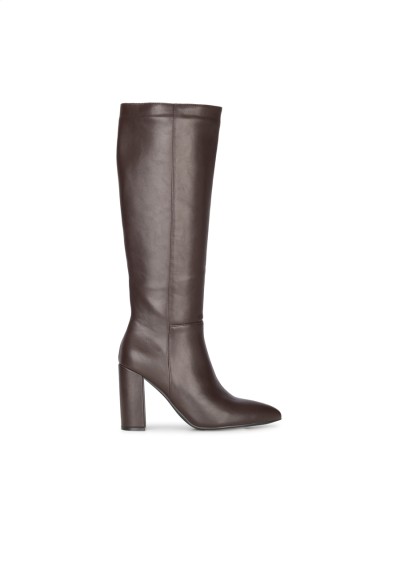 POSH by Poelman LAUREN women’s boot in brown faux leather, side view
