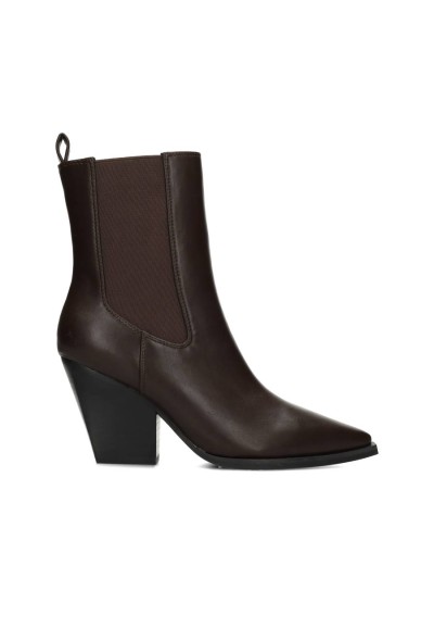 Brown MARIE ankle boot by POSH by Poelman with 8.5 cm heel – side view