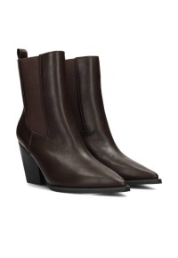 Braune MARIE Stiefelette – Paaransicht mit spitzer Form
