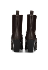 Rückansicht der braunen MARIE Stiefeletten