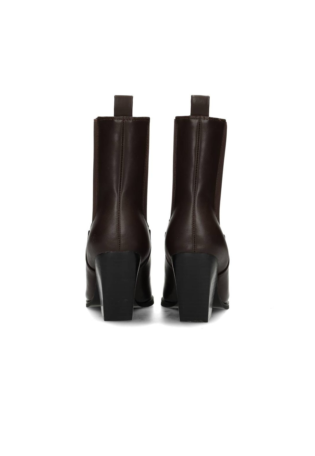 Back view of MARIE ankle boots in brown