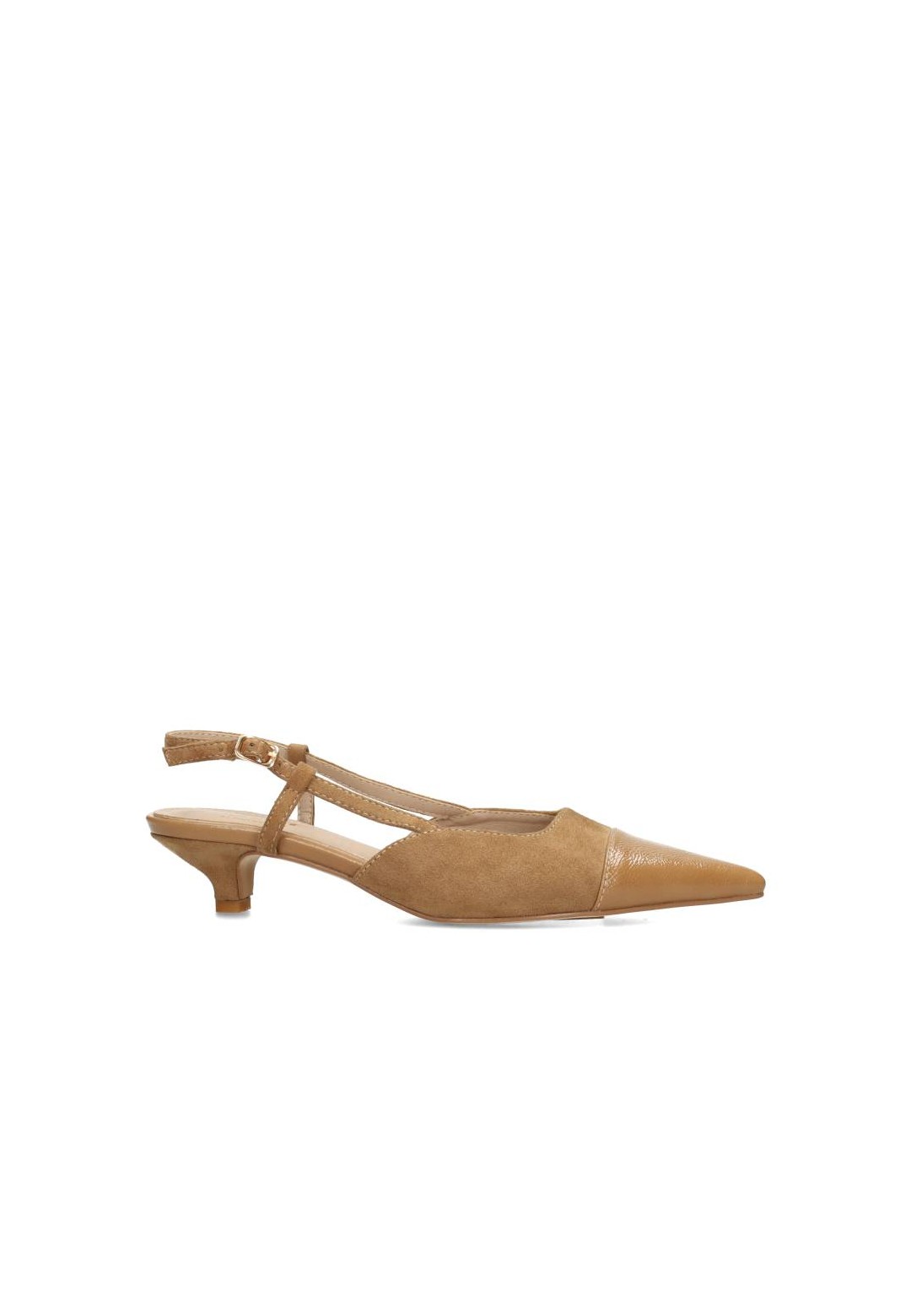 CHLOE slingback heels in beige – side view