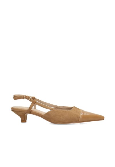 CHLOE slingback heels in beige – side view