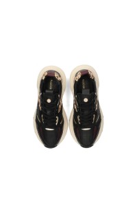Bovenaanzicht HABOOB OLIVIA sneakers – leren upper met grafische veters