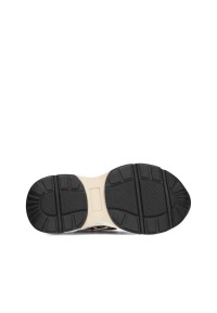 Onderkant van HABOOB OLIVIA sneaker – profielzool zwart/beige
