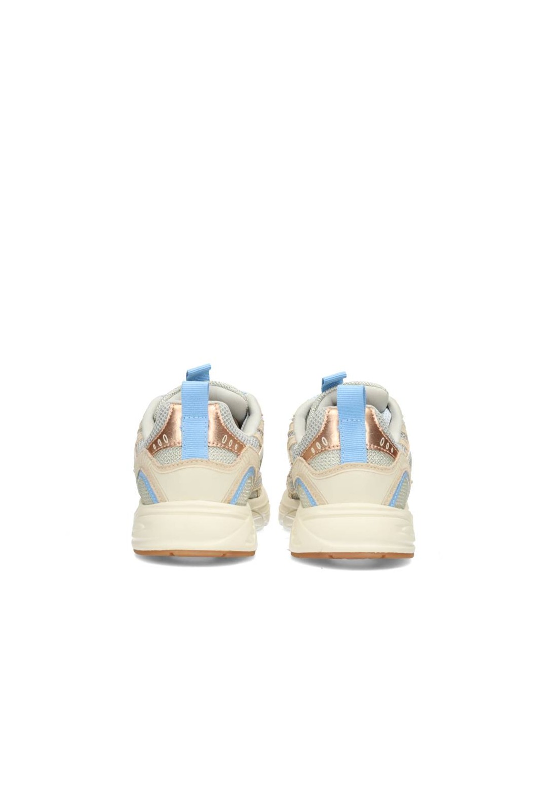 Achteraanzicht van de ZARA meisjes sneakers met blauwe accenten