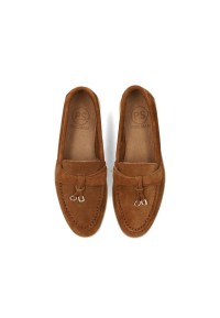 Zalama loafers in bruin suède – bovenaanzicht paar