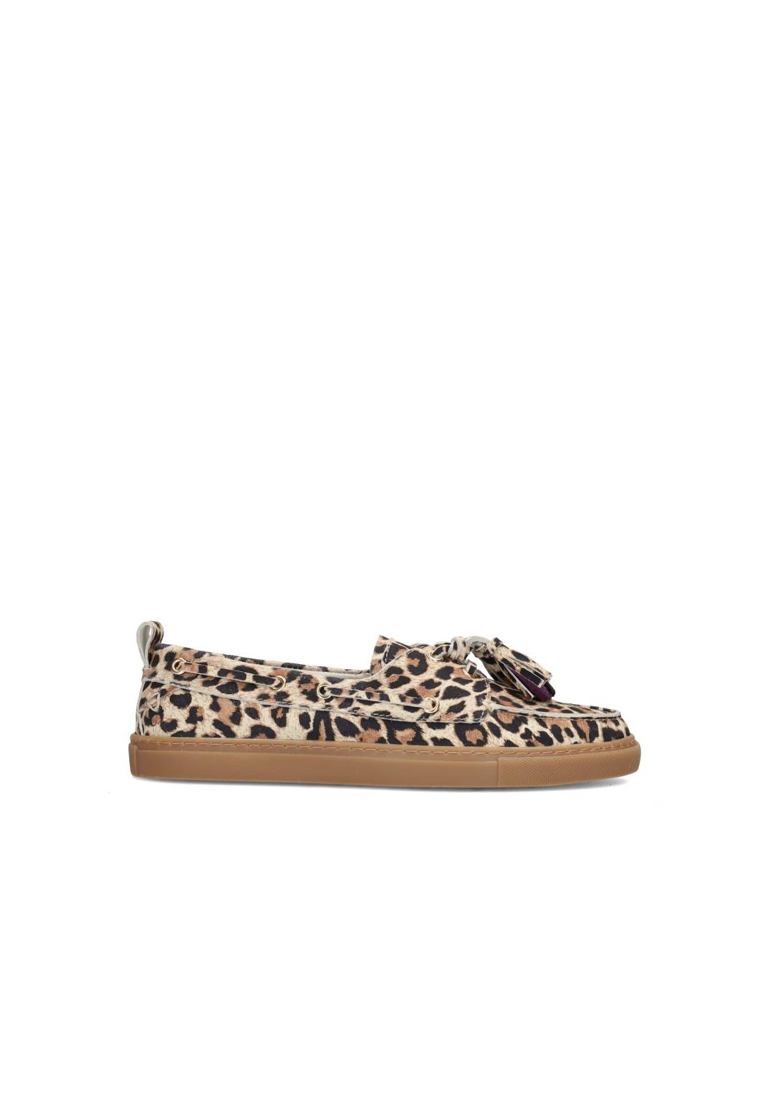 SILK loafer van POSH by Poelman met panterprint – zijaanzicht