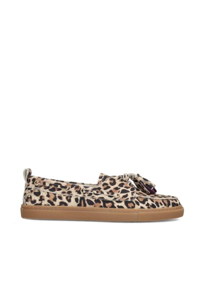 SILK loafer van POSH by Poelman met panterprint – zijaanzicht