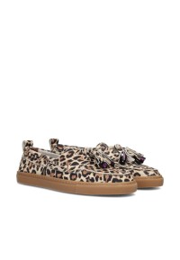 Panterprint loafers van POSH by Poelman – schuin zijaanzicht