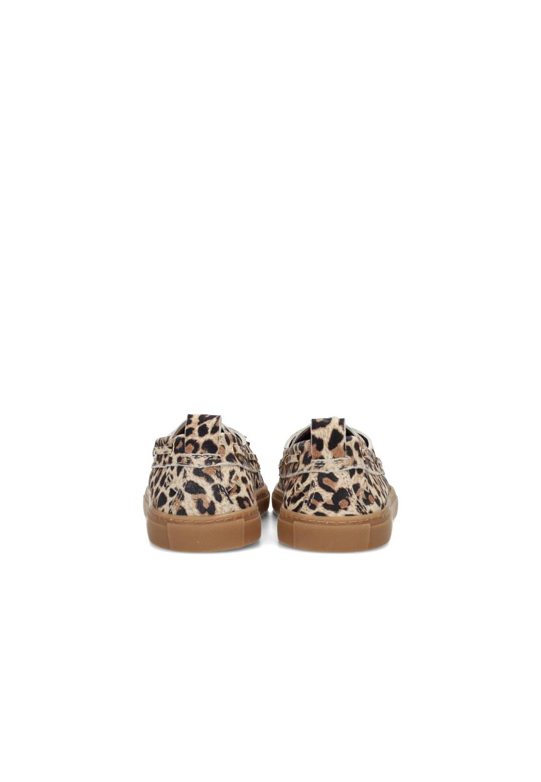 Achteraanzicht van de SILK panter loafers – beide schoenen