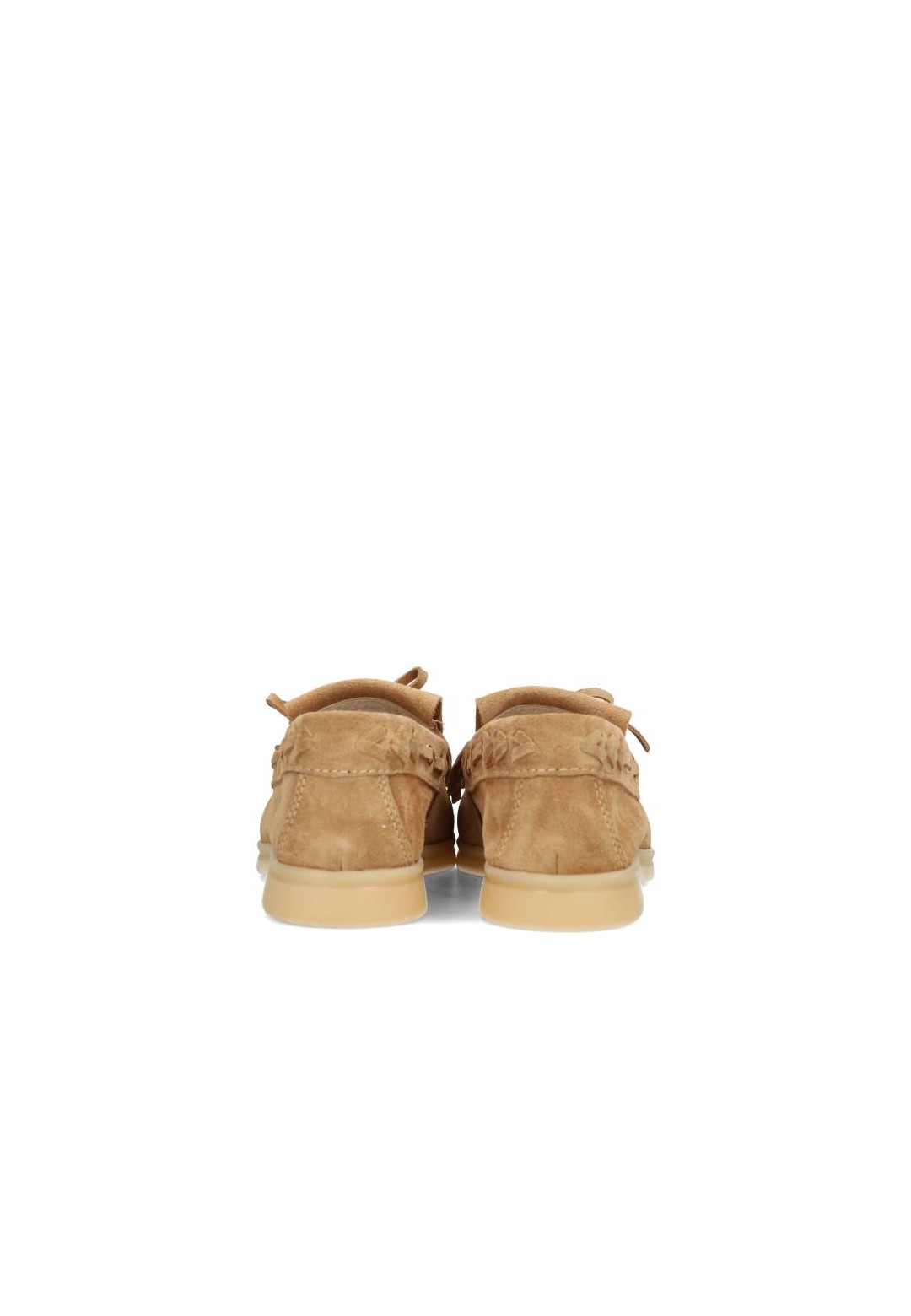 Achteraanzicht ZALAMA camel loafers van POSH by Poelman
