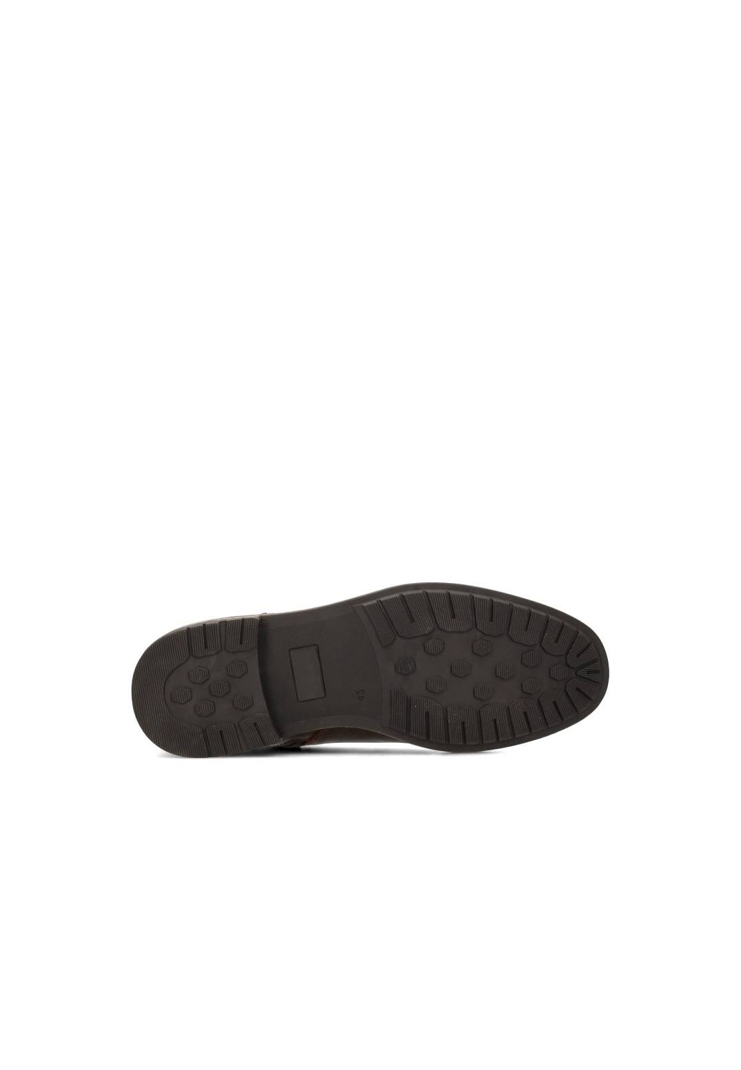 Bruine Joni heren veterschoenen – detail van duurzame zool met grip
