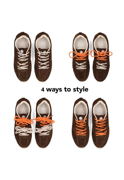 JENN sneaker met 4 stijlinspiraties – flatlay overzicht