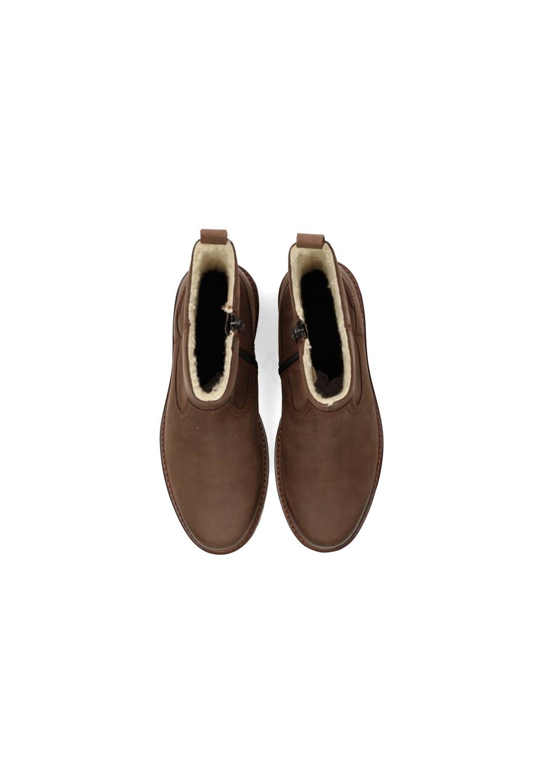 Top view of the Toni ankle boots showing elastic side panels.