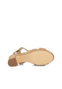 Sole view POSH by Poelman MARY heeled sandals beige
