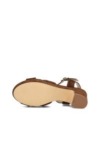 Sole view POSH by Poelman MARY heeled sandals brown