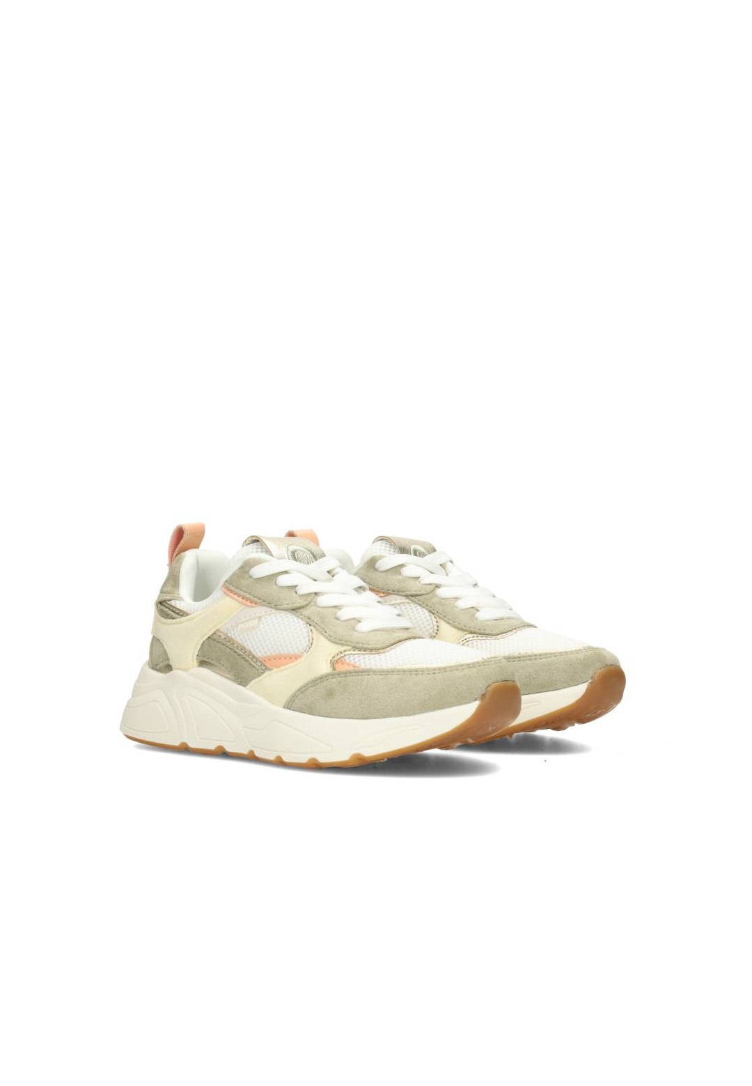 ROSIE meisjes sneaker met chunky zool en zachte kleuren – schuin van voren