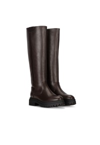 POSH by Poelman FAY boots – tall women’s faux leather boots with thick chunky sole