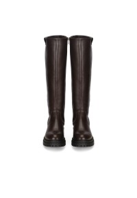 Vorderansicht POSH by Poelman FAY – trendige kniehohe Stiefel mit runder Spitze