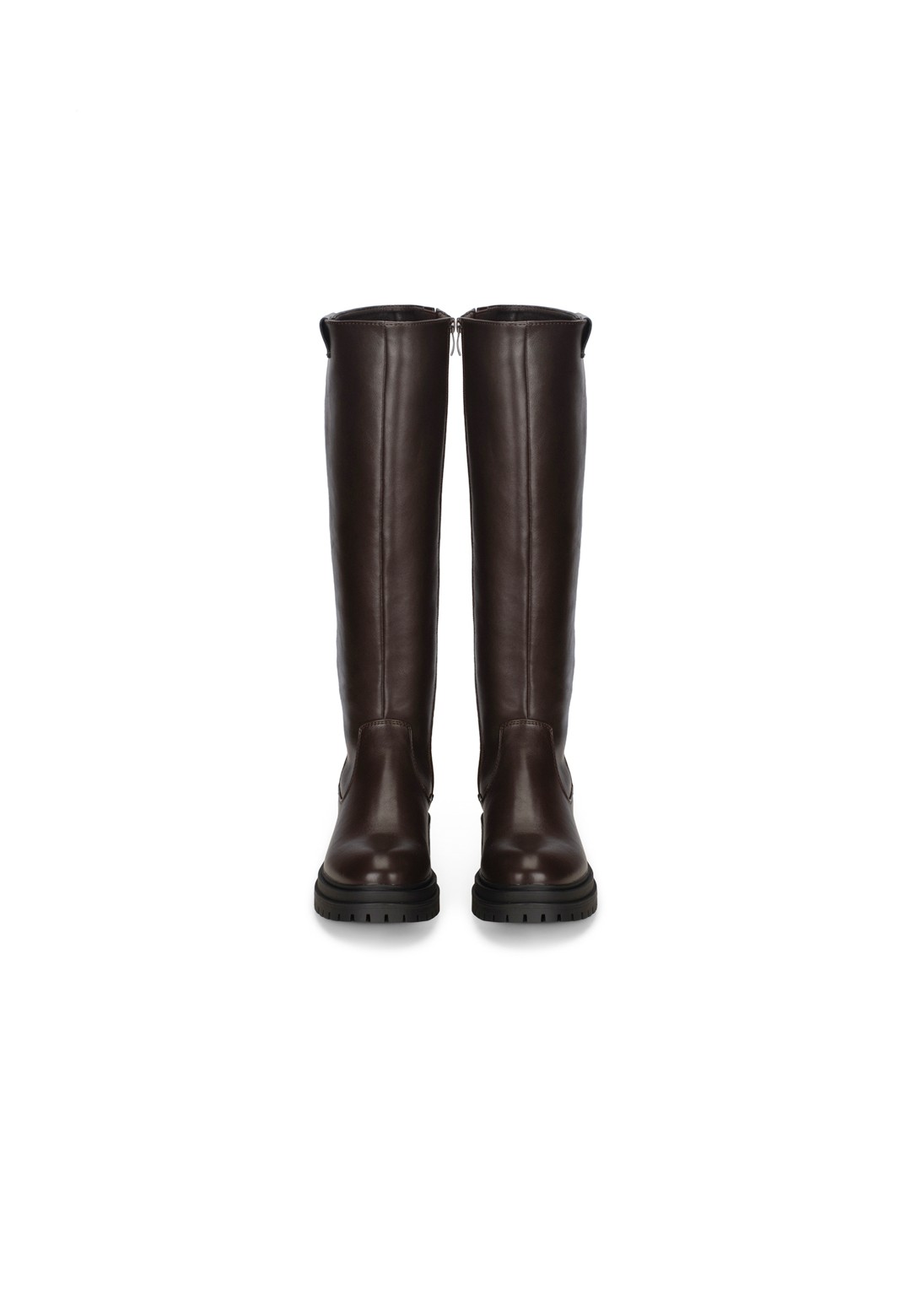 Front view of POSH by Poelman FAY – trendy knee-high boots for women with round toe