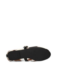 Outsole view of the Gina ballerina with black sole