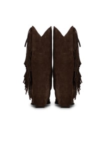 HABOOB ELODIE suede boots with fringes – back view