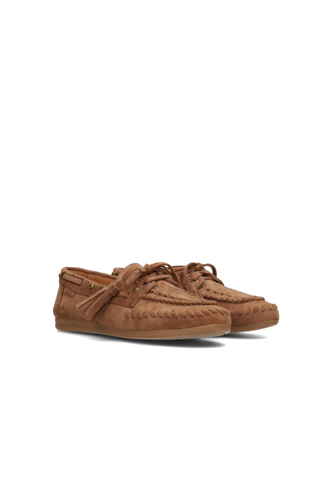 Brown TAYLOR loafers angled top view