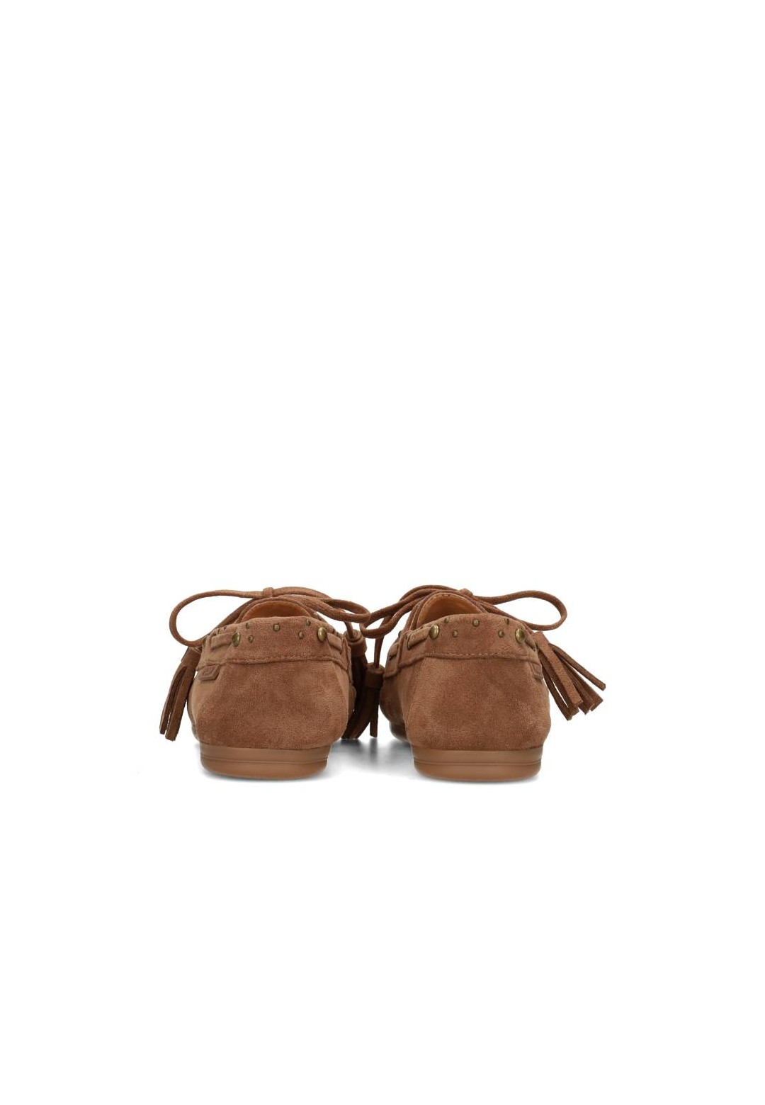 Back view of brown TAYLOR loafers
