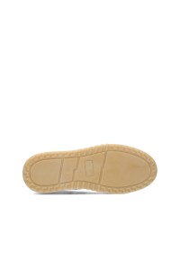 Sohlensicht des ANEMONE Sneakers mit hellbrauner Gummisohle und Profil