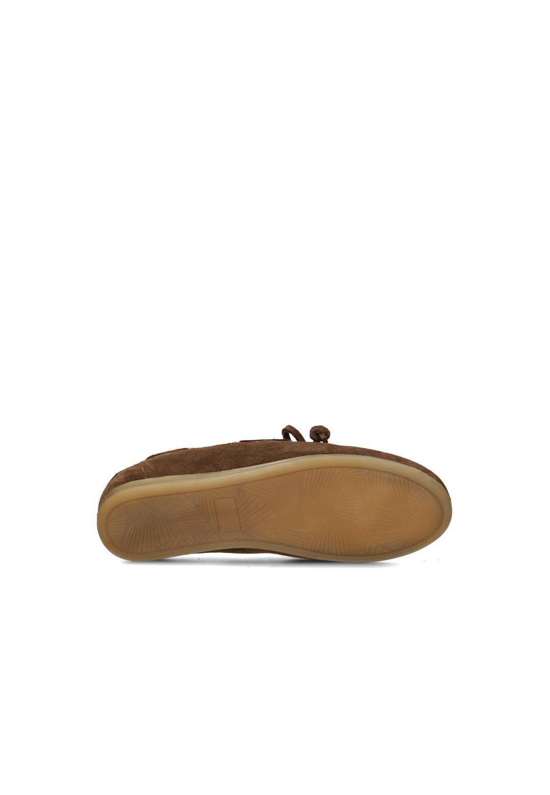 dunkelbraune Wildleder-Loafer Damen Sohlenansicht