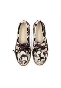 Bovenaanzicht van NORA loafers met fringe en kralen