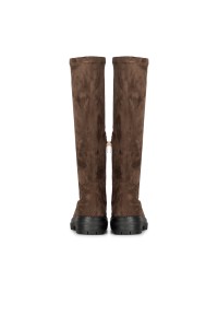 Back view of CYBELE boots – long women’s boots with 5 cm heel and sleek silhouette