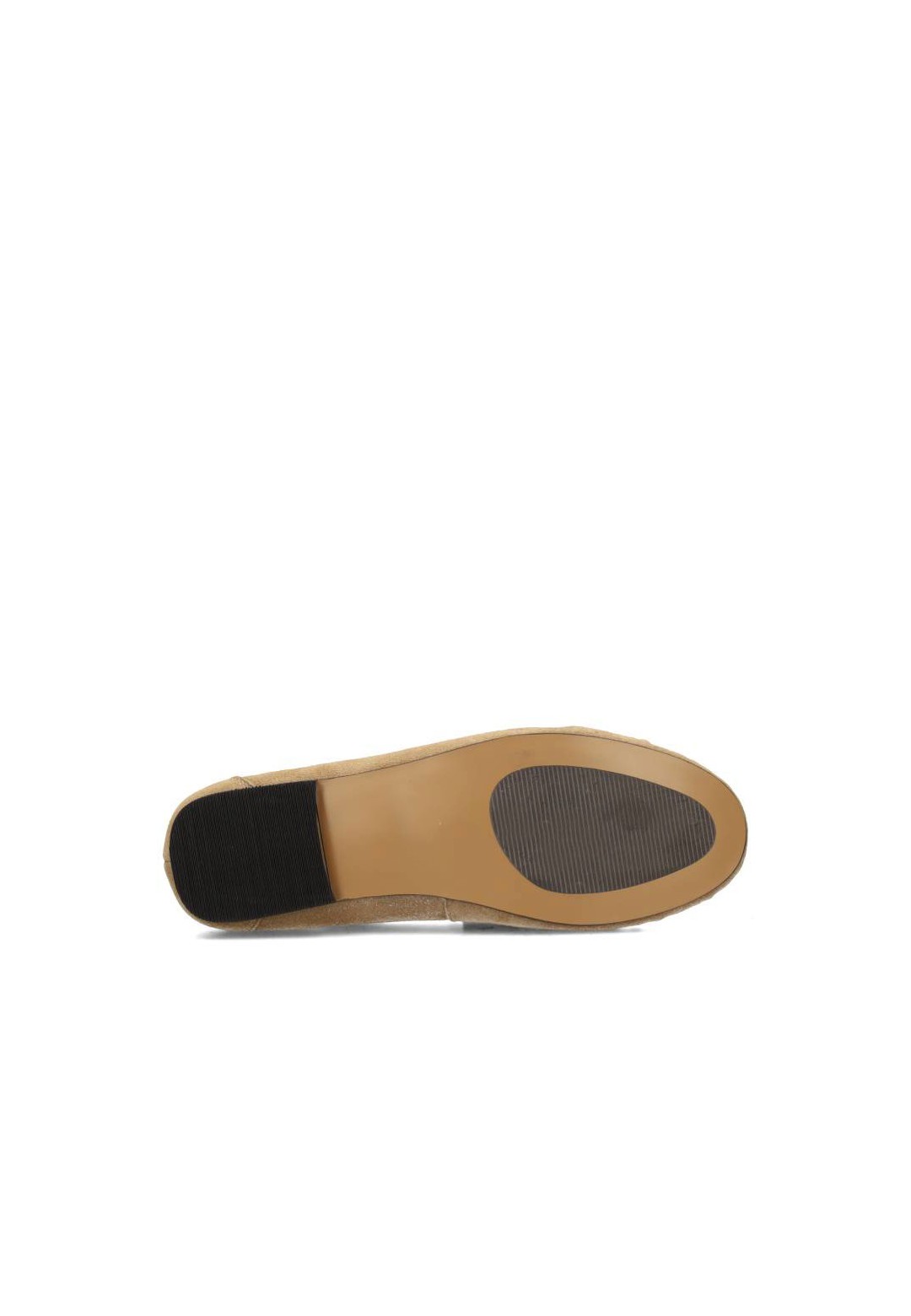 Outsole view of the SAMMY loafer with beige and black sole