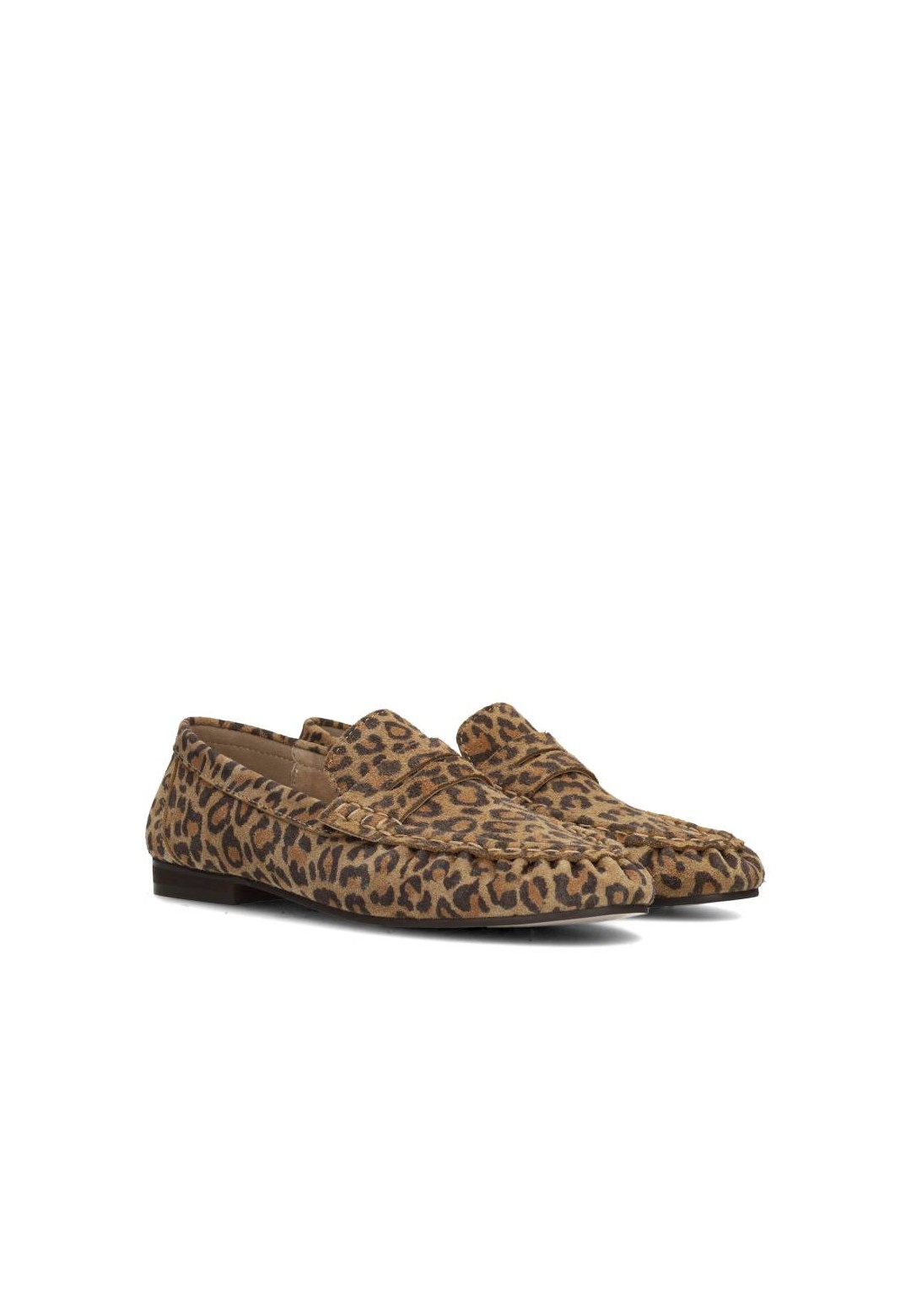 Rear view of the PS Poelman SAMMY loafers with leopard print