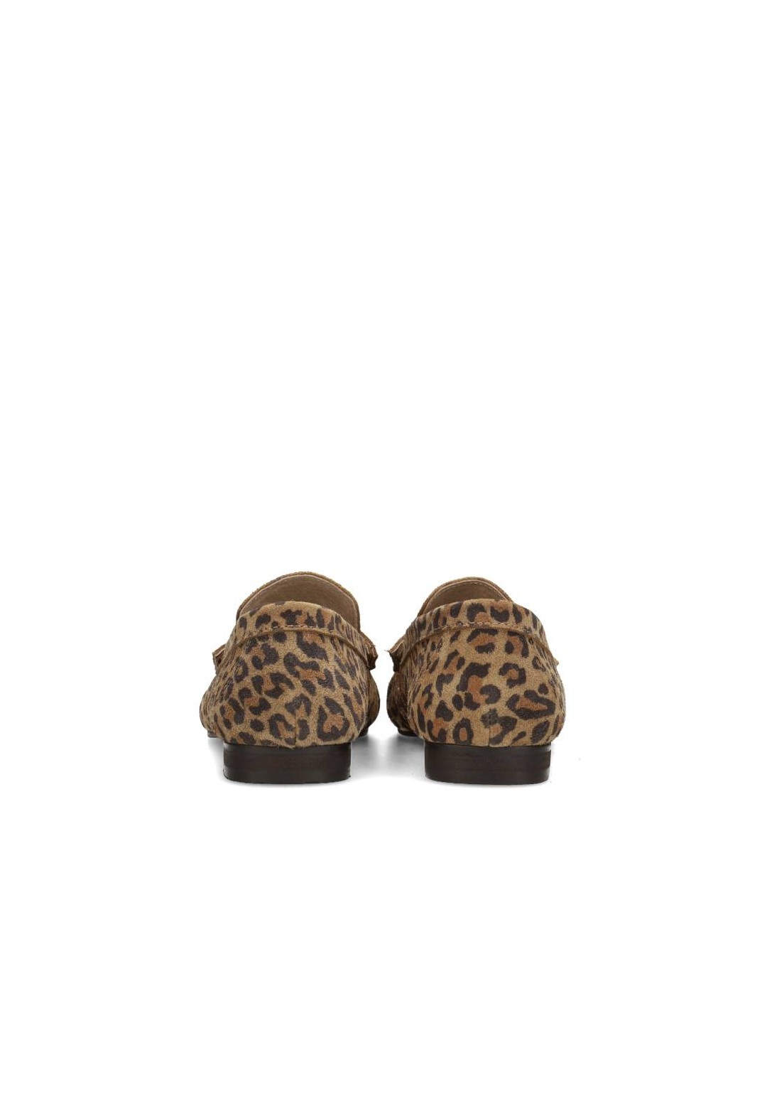 Rear view of the PS Poelman SAMMY loafers with leopard print