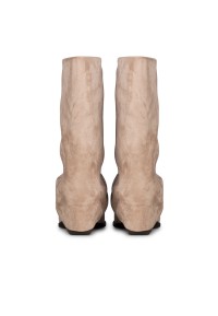 Rückansicht der LOIS Stiefel von POSH by Poelman – Schaft aus Imitat-Wildleder