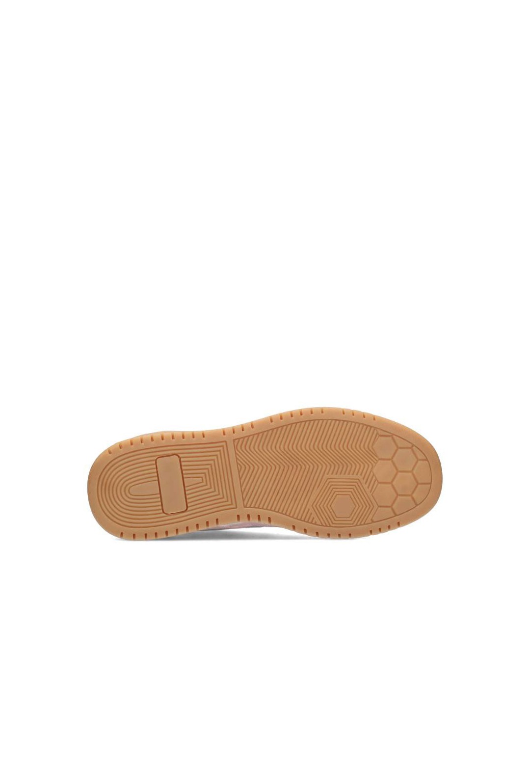 Onderkant van de MEGAN sneaker met gumkleurig profiel