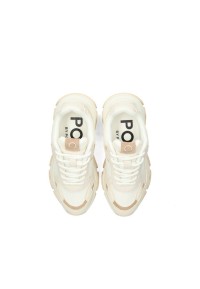 Top view of the GIGI sneakers with white laces and branded insole